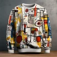 thumbnail image 3 of Camisetas de manga larga con estampado de grafiti 3D para hombre, sudaderas informales de calle de gran tamaño con gráfico de hip hop, otoño e invierno de 2024, 3 of 4