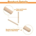 thumbnail image 3 of Uxcell 100 Pack 3/8" x 4-5/16" Wooden Dowel Pins, Furniture Woodwork Grooved Fluted Pin, 3 of 6