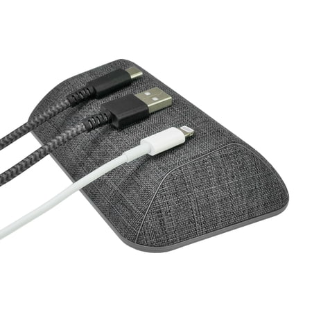 Smartish Magnetic Cord Holder - Bigger Cable Wrangler Organizer with Magnet Clips for Charger Management on Desktop, Nightstand, or Side Table - Holds 6 Cables - No. 2 Pencil Gray