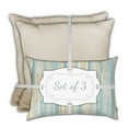 thumbnail image 2 of HomeRoots 409667 18 x 18 x 6 in. Tan & Seafoam Blown Seam Geometric Throw Indoor & Outdoor Pillow - Set of 3, 2 of 5