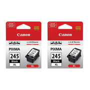 Genuine Canon PG-245 XL High Capacity Black Ink Cartridges (2 Pieces)