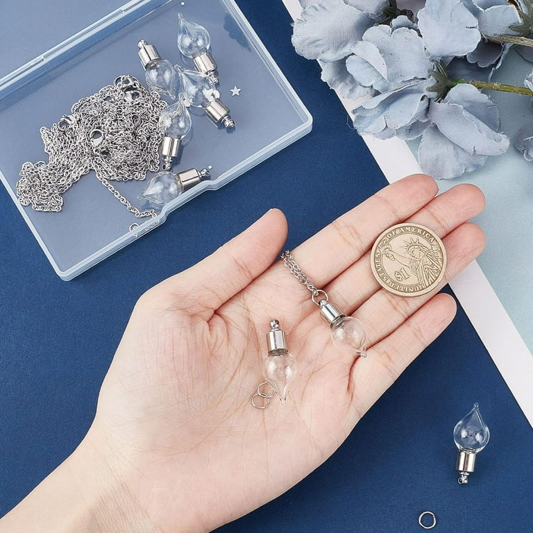 DIY Perfume Bottle Necklace Making Kit Including Glass Bottle