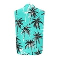 thumbnail image 4 of WAENQINLA Beach Tank Top Men Summer Casual Palm Trees Print Hawaii Muscle T-Shirt Classic Fit Button Up Sleeveless Shirts Mint Green XL, 4 of 5