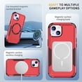 thumbnail image 4 of For Apple iPhone 15 Pro Max 6.7 inch Magsafe Wireless charging Commuter Non Slip Dual Layer Shockproof Protective Hybrid Case Cover Red, 4 of 5