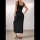 thumbnail image 5 of Top Corto con Falda, Falda Midi con Abertura para Mujer, Conjunto de Dos Piezas, Falda y Camiseta Sin Mangas Negra M, 5 of 6