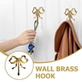 thumbnail image 5 of Decoración de pared navideña Ganchos de nudo de lazo dorado Ganchos de pared de lazo de latón Colgador de puerta Ganchos para toallas Ganchos de abrigo de latón Decorativos, 5 of 5