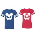 thumbnail image 1 of Matching Couple Cotton Jerseys (Men Royal / Women Red) (Men XXL / Women L), 1 of 3