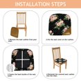 thumbnail image 4 of Pioneer Flower Seat Covers for Dining Room Chairs Set Of 6,Stretch Printed Washable Chair Seat Cover with Elastic Ties and Button,Removable Waterproof Couch Cushion Covers, 4 of 6