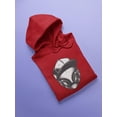 thumbnail image 3 of Cool Monochrome Alien Head Hoodie Men -Image by Shutterstock, Male Medium, 3 of 4