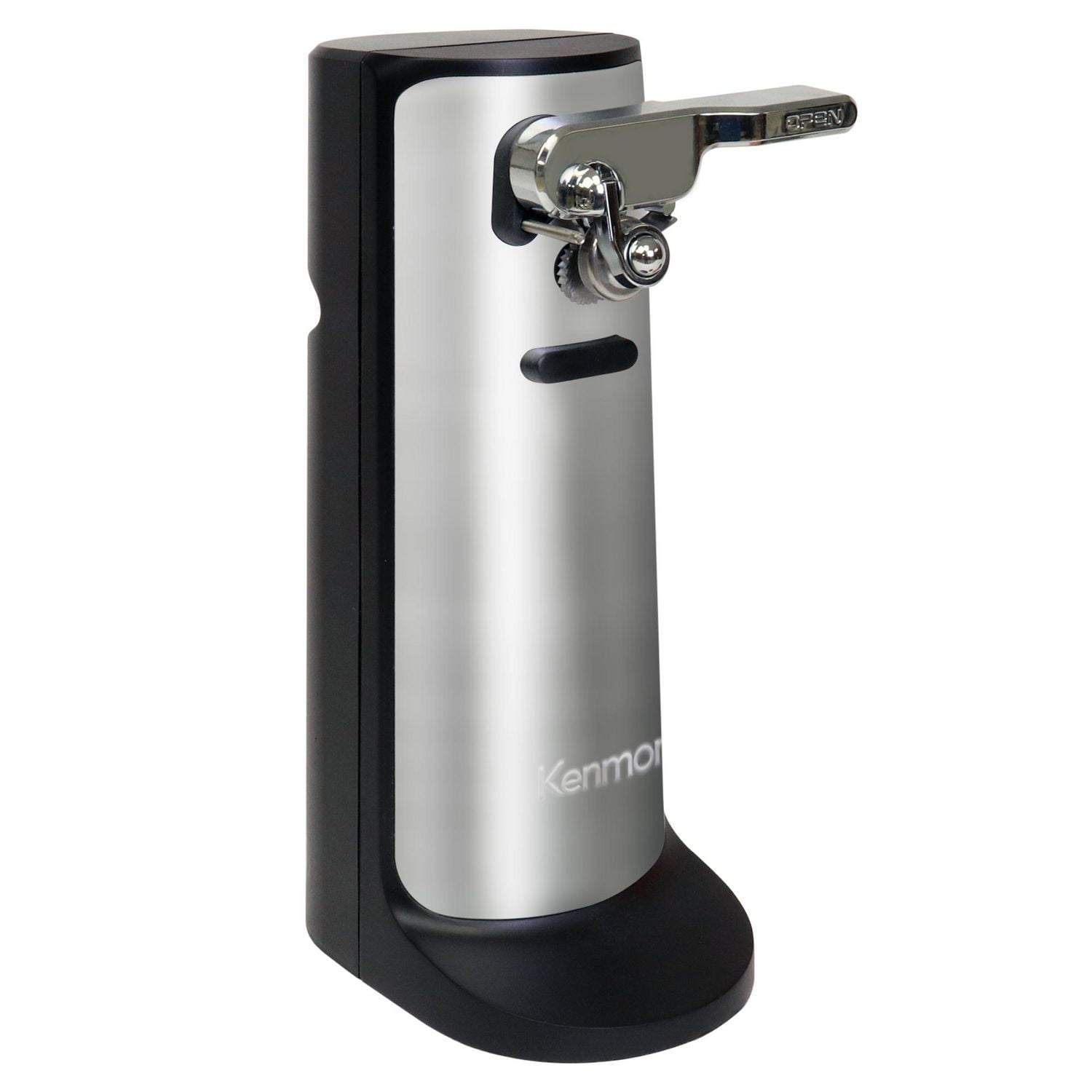 Kenmore 3-In-1 Electric Can Opener, Knife Sharpener & Bottle Opener, One Touch with auto shut-off Hands Free.