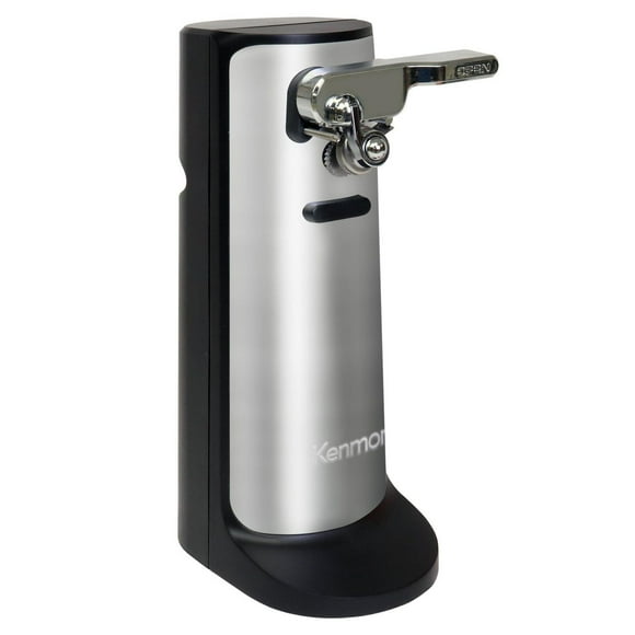 Kenmore 3-In-1 Electric Can Opener, Knife Sharpener & Bottle Opener, One Touch with auto shut-off Hands Free.