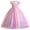 Rainborw Pink, variant on IDOPIP Girls Long Communion Princess Lace Dresses Flower Bridesmaid Pageant Party Wedding Floor Length Dance Evening Formal Gowns 11-12 Years Rainbow Purple