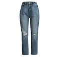 thumbnail image 3 of No Boundaries Juniors' High Rise Slim Straight Cropped Jeans, 3 of 5