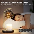 thumbnail image 3 of NATYSWAN Amber Glass Electric Candle Warmer with Timer & Dimmer Wax Melts Warmer for Candle Jars, Ideal Gift, Bedroom Home Decor, No Flame Scented Candle Warmer with 2 Bulbs, 3 of 8