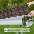 thumbnail image 6 of Green and Red Christmas Plaid Pattern Square Fitted Tablecloth with Elastic Edge,Square Table Cover,Washable Elastic Table Cover for Home Kitchen Party Decor 34"x34", 6 of 6