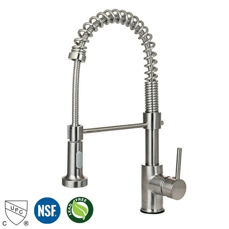 Livingbasics Kitchen Spring Faucet With Pull Out Spray High Arc Spring Faucet With Pull Out Spray