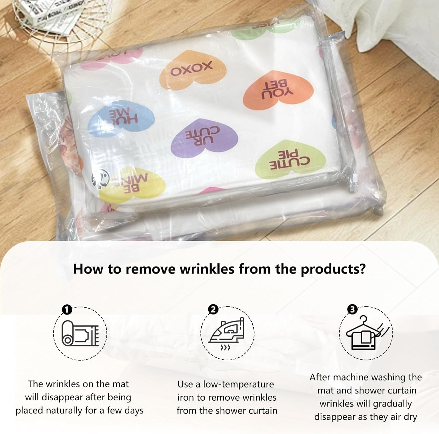 4pcs Easter Shower Curtain Sets with Non-Slip Rugs Toilet Lid Cover and Bath Mat Bunny Easter Bathroom Curtain Decor Set with 12 Hooks Waterproof Shower Curtain Set for Bathroom