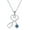 925 Silver - Blue, variant on AOBOCO Stethoscope Necklace 925 Sterling Silver Embellished with 12 Months Birthstone Crystals from Austria, Graduation Gifts Medical Jewelry for Doctor Nurse Medical Student RN