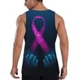 thumbnail image 3 of Haiem Two Human Hands are Holds Ribbon Awareness Men Workout Tank Top Gym Bodybuilding Sleeveless Muscle T Shirts Athletic Tank Breathable Workout Shirt-Large, 3 of 9