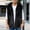 COAT - Black, variant on Lekwk Mens Faux Fur Hooded Vests Sleeveless Warm Jacket Casual Loose Solid Color Coat Open Front Cardigan Winter Trendy 2025 Outerwear