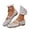 White, variant on Women's Polka Dots Mesh Ballet Flats Dressy Mules Closed Square Toe Flat Shoes Elegant Backless Loafers White 36
