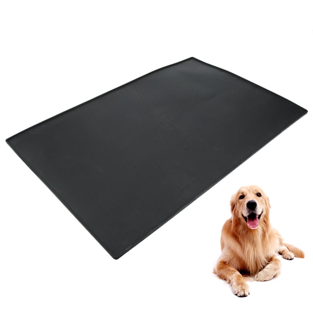 Almohadilla de silicona negra impermeable, mantel antideslizante para alimentación de perros y gatos, mantel individual para comer y viajar en coche