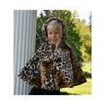 thumbnail image 2 of Little Girls Brown Leopard Faux Fur Poncho 1T-2T, 2 of 2