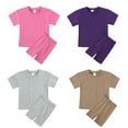 thumbnail image 3 of BULLPIANO Toddler Baby Boys Girls Summer Clothes Cotton Short Sleeves T-Shirt Tops Elastic Waist Shorts Unisex Kids Outfits Set, 3 of 3