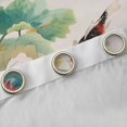thumbnail image 4 of Manfei Watercolor Lotus Koi Black Out Curtains, Red Carp Pond Curtains Pack of 2 (42x63 Each), Teal Red White, 4 of 6