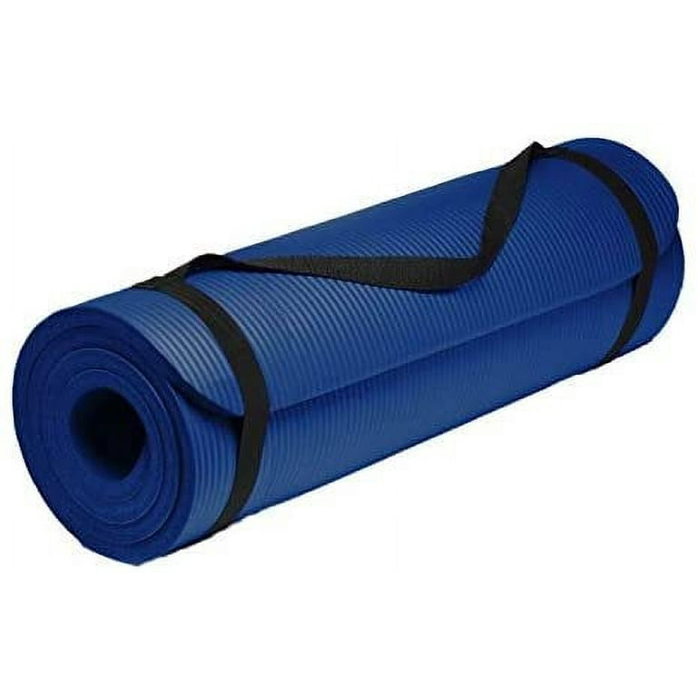 Yoga mat 72 X 24 - Extra Thick Exercise Mat - with Carrying Strap for  Travel (Gold)