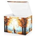 thumbnail image 2 of Maple Forest and Couple Large Storage Bins with Linen Collapsible Lid Storage Box 16.7 x 12.6 x 11.8in, 2 of 7