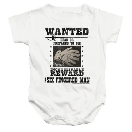 

Princess Bride Wanted 6 Fingered Man Unisex Infant Snap Suit for Baby White Medium