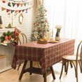 Christmas Rectangle Table Cloth, Checkered Tablecloth, Wrinkle Free