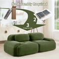 thumbnail image 4 of Jopath 82" Oversized Corduroy Loveseat Sofa, Comfy 6-Seater Couch For Free Combo Separation Curved Armrests Anti-Slip Design High-Resilience Sponge For Living Room & Bedroom, 4 of 11