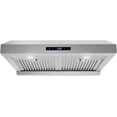 thumbnail image 4 of Streamline 30 in. Andrano Ducted Undermount 406 CFM Range Hood in Brushed Stainless Steel with Baffle Filters, Touchpad Control, LED Lights, 4 of 9