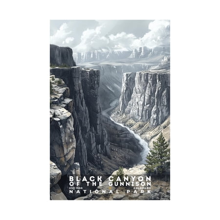 ELNEIT - Black Canyon of the Gunnison National Park Poster, Unframed Matte Paper, S17