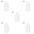 thumbnail image 2 of heritaly Push Down Empty Pump Dispenser Nail Polish Remover Refillable Storage Container Cosmetic Removal Plastic Press Bottle Transparent 200ml 5Set, 2 of 6