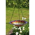 thumbnail image 2 of Evergreen Garden Tiffany Inspired Hanging Glass Bird Bath Bowl, Red & Yellow, 2 of 4