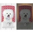 thumbnail image 2 of Caroline's Treasures SC9278CNL Bichon Frise Hearts Love and Valentine's Day Portrait Ceramic Night Light, 6x4x3",, 2 of 2