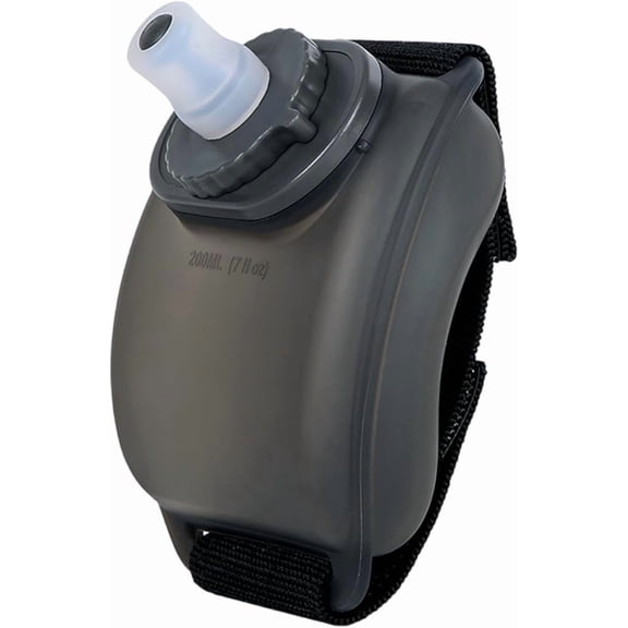 Portable Running Wrist Water Bottle Hands Frees Silicone Bottle Cycling Climbing Outdoor Adjusted and Wearable Cycling Container Drink Carriers(Black)