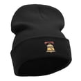 thumbnail image 4 of The Liberty Bell Embroidered 12 Inch Long Knitted Beanie - Black OSFM, 4 of 5