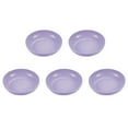 Plastic Plates Set of 5 Pieces, Reusable Flat Dinner Plates, Salad