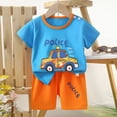 thumbnail image 2 of UAYOTSE Toddler Baby Boy Clothes short Sleeve Color Block 0 6 12 18 24 Months Sweatshirt Top Drawstring Pants Set 2Pcs,Sizes 2-3 Years, 2 of 4