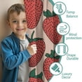 thumbnail image 3 of Blackout Kids Curtains,Pink Strawberry Plants Fruit Childrens Insulated Curtains Set Of 2,Bedroom Essentials,Toddler Room Decor 42x54in(106x137cm), 3 of 4
