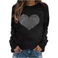 thumbnail image 2 of ICHUANYI Liquidación Mujer Casual Manga Completa Cuello Redondo Tops Blusa Suelta Jersey Sudadera con Estampado Brillante ICHUANYI WER202308253528, 2 of 5