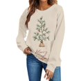 thumbnail image 6 of Enjoytime Christmas Women's Sweatshirts Crewneck Long Sleeve Pullover Tops Trendy Casual Xmas Graphic Sweatshirt, 6 of 7