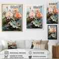 thumbnail image 4 of Designart "Lotus Pond Asian Painting VII" Asian Floater Framed Canvas Print, 4 of 7