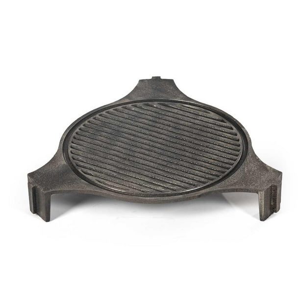Titan Great Outdoors 18" Cast Iron Plate Setter Fits Large Big Green Egg V2, 12" Surface Cooking