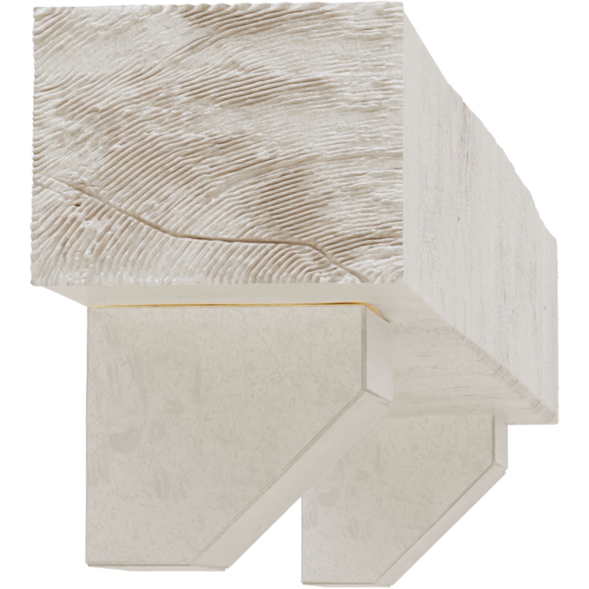 Ekena Millwork 4"H x 6"D x 72"W Knotty Pine Faux Wood Fireplace Mantel Kit w/ Ashford Corbels, Factory Prepped
