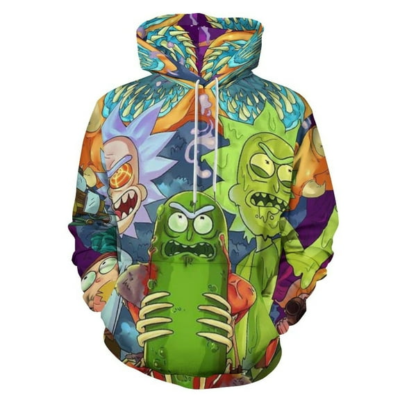 Rick And Morty Unisex Sweatshirts Loose Pullover Sweater Hooded Hoodie 3D Printing Jacket Winter Fall Clothes S